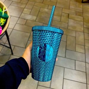 NWT Starbucks Limited Edition Summer 2023 Teal Studded Tumbler, 16oz